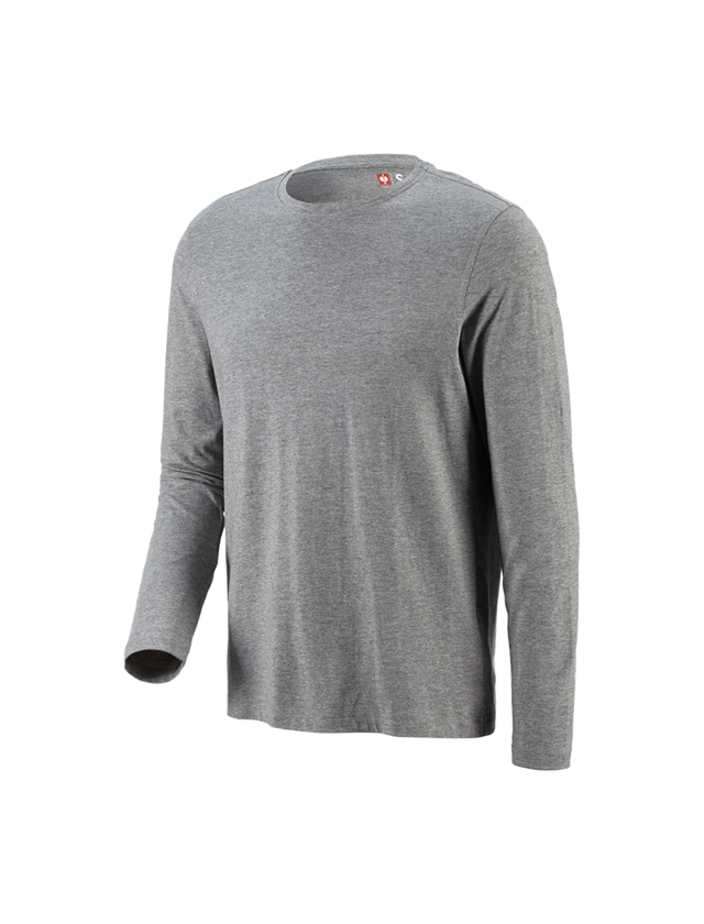 Maglie | Pullover | Camicie: e.s. longsleeve cotton + grigio sfumato 1