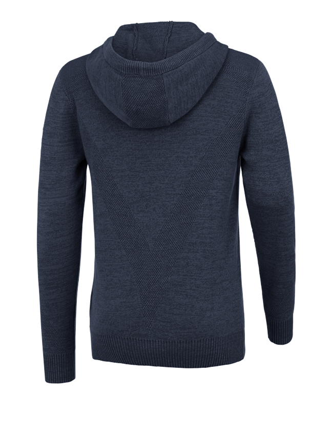 Maglie | Pullover | Camicie: e.s. hoody in maglia + blu notte melange 3