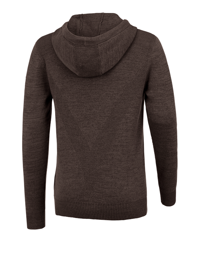 Maglie | Pullover | Camicie: e.s. hoody in maglia + corteccia melange 1