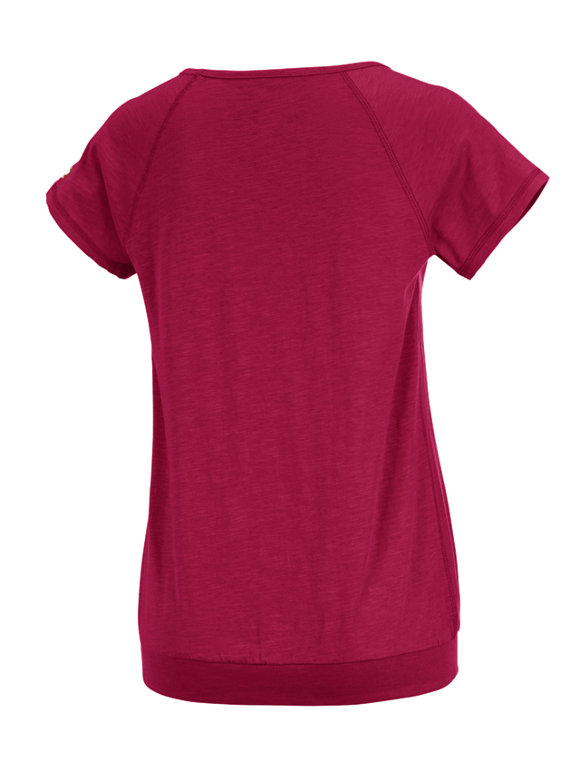 Temi: e.s. t-shirt cotton slub, donna + bacca 1