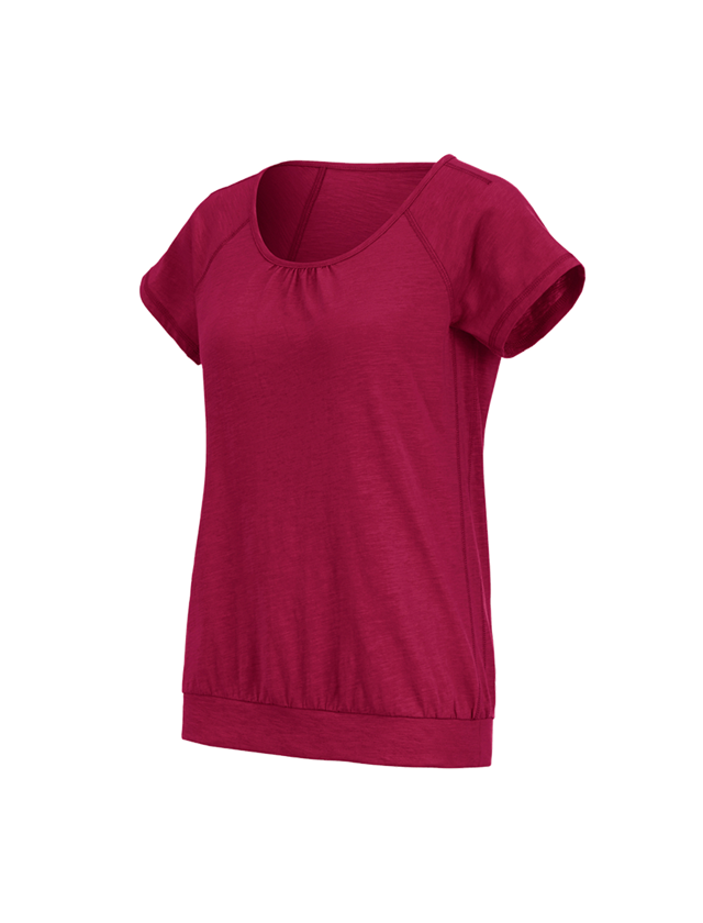Maglie | Pullover | Bluse: e.s. t-shirt cotton slub, donna + bacca
