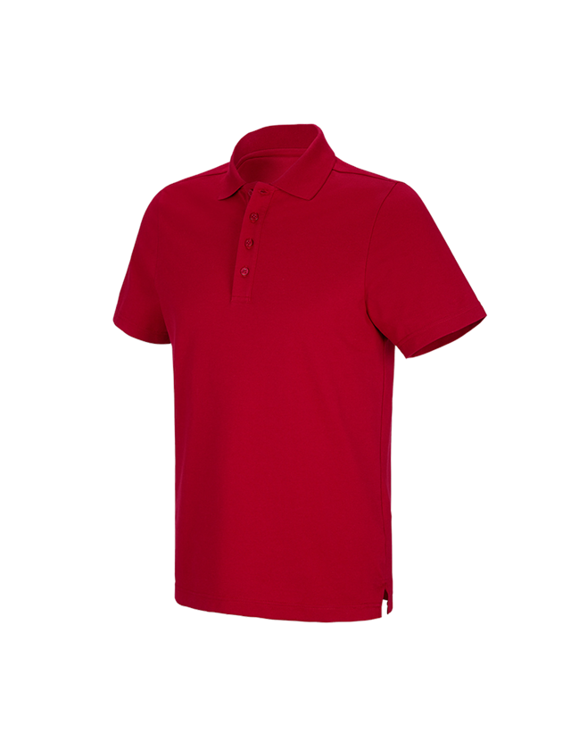Maglie | Pullover | Camicie: e.s. polo funzionale poly cotton + rosso fuoco