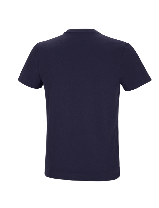 Maglie | Pullover | Camicie: e.s. t-shirt funzionale poly cotton + blu scuro 3
