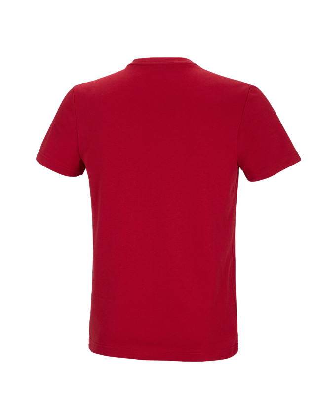 Maglie | Pullover | Camicie: e.s. t-shirt funzionale poly cotton + rosso fuoco 1
