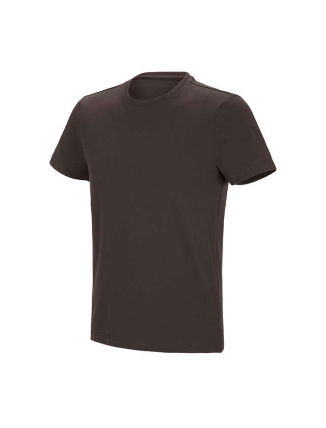 Maglie | Pullover | Camicie: e.s. t-shirt funzionale poly cotton + castagna