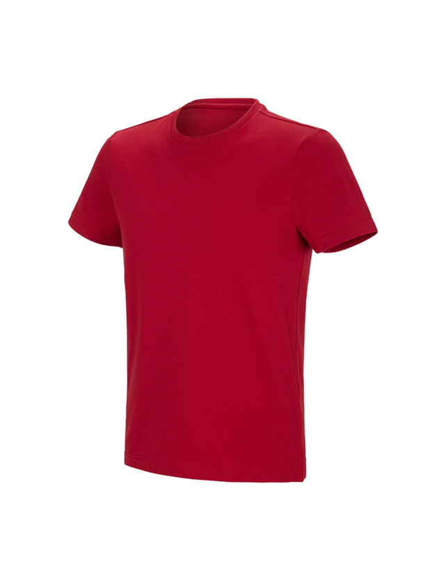 Maglie | Pullover | Camicie: e.s. t-shirt funzionale poly cotton + rosso fuoco