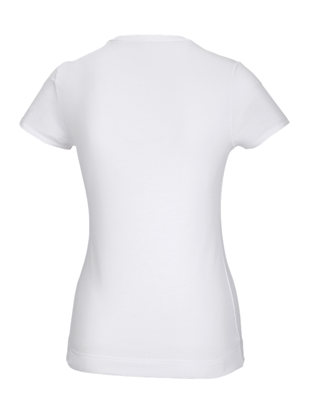 Maglie | Pullover | Bluse: e.s. t-shirt funzionale poly cotton, donna + bianco 1