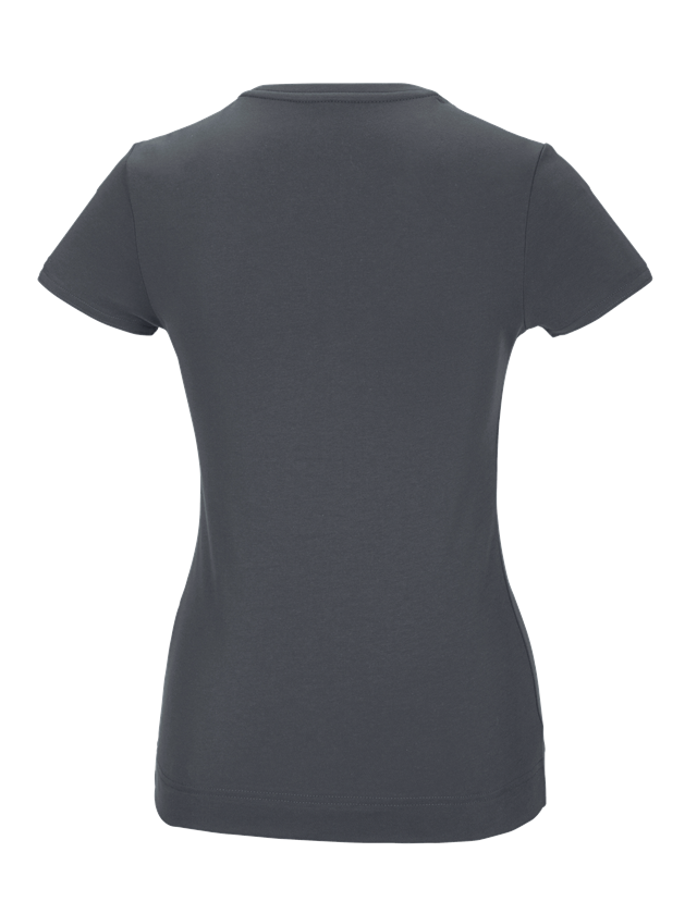 Maglie | Pullover | Bluse: e.s. t-shirt funzionale poly cotton, donna + antracite  1
