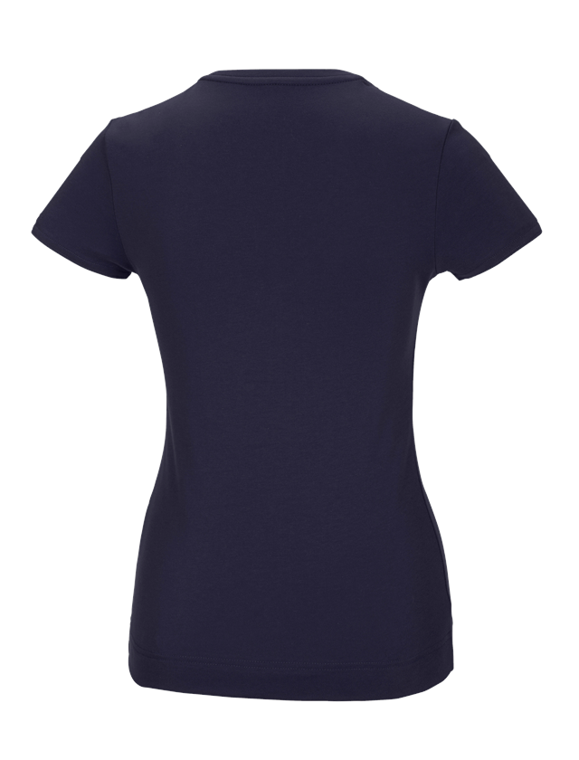 Maglie | Pullover | Bluse: e.s. t-shirt funzionale poly cotton, donna + blu scuro 3