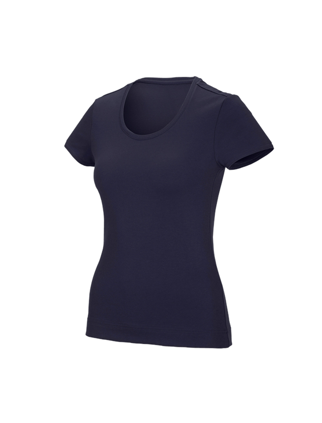 Temi: e.s. t-shirt funzionale poly cotton, donna + blu scuro 2