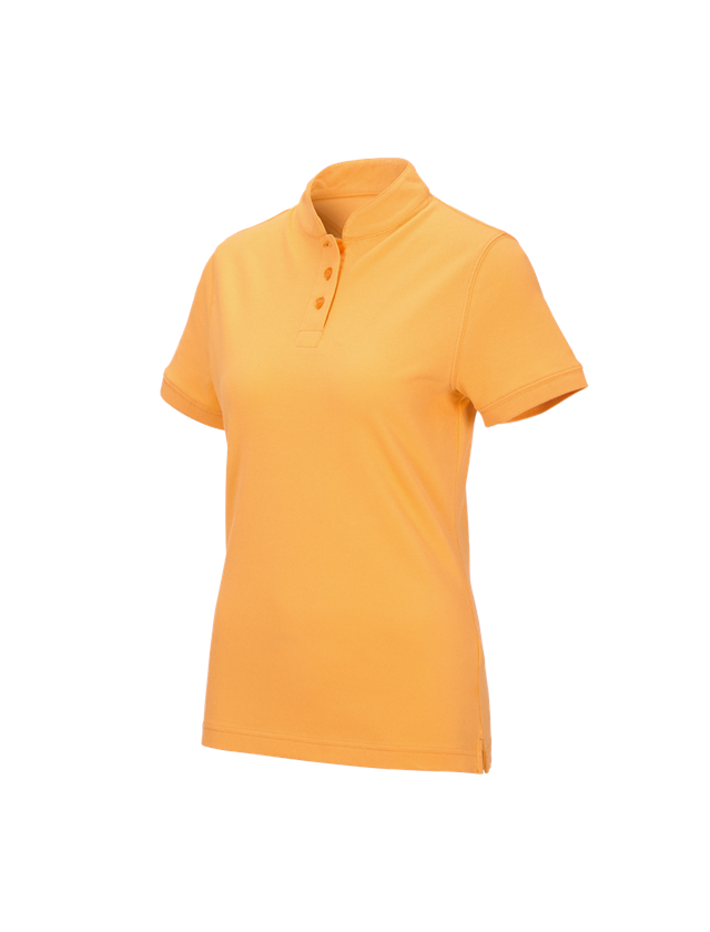 Maglie | Pullover | Bluse: e.s. polo cotton Mandarin, donna + arancio chiaro