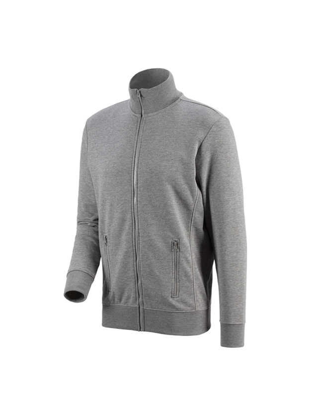 Maglie | Pullover | Camicie: e.s. felpa aperta poly cotton + grigio sfumato