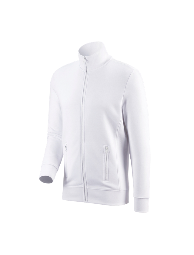 Shirts & Co.: e.s. Sweatjacke poly cotton + weiß 3