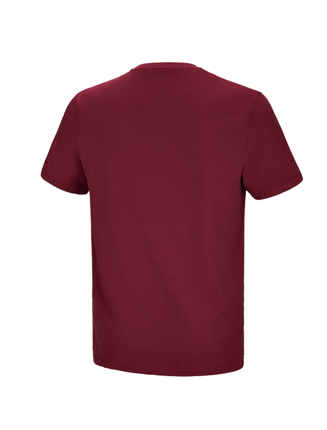 Maglie | Pullover | Camicie: e.s. t-shirt cotton stretch Pocket + bordeaux 1