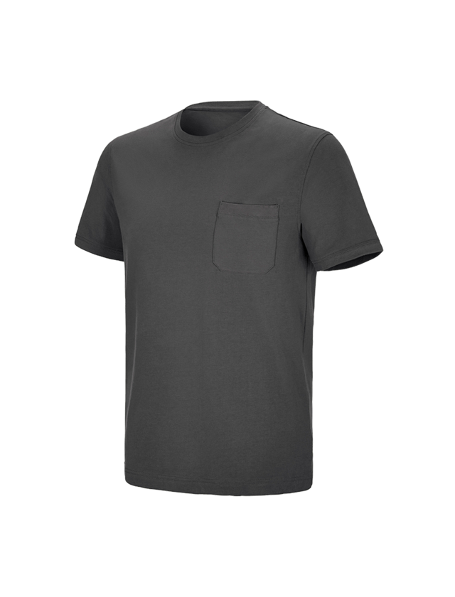 Temi: e.s. t-shirt cotton stretch Pocket + antracite 