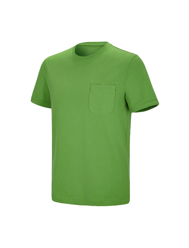 Temi: e.s. t-shirt cotton stretch Pocket + verde mare