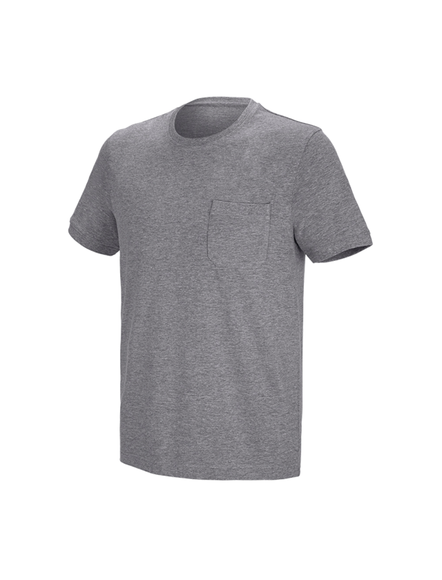 Temi: e.s. t-shirt cotton stretch Pocket + grigio sfumato