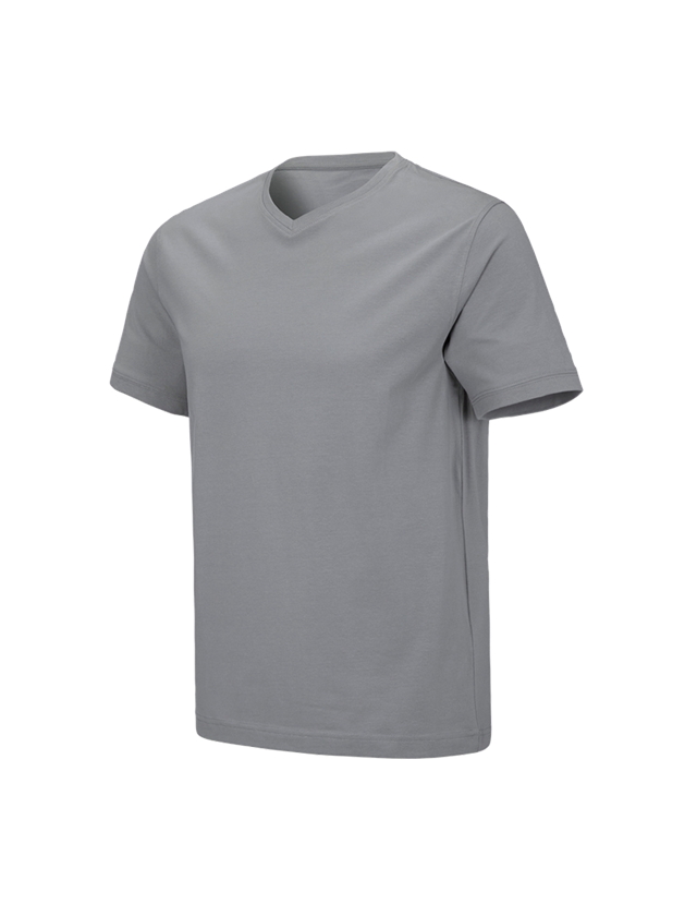 Maglie | Pullover | Camicie: e.s. t-shirt cotton stretch V-Neck + platino 2