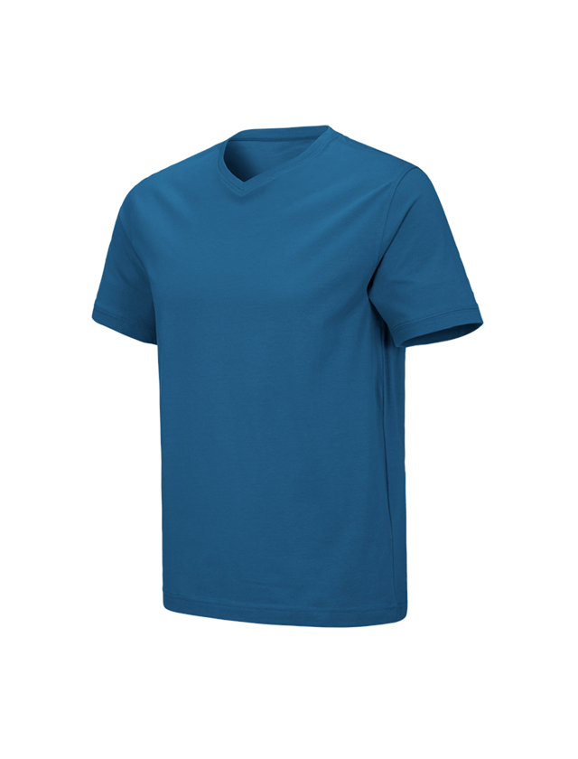 Maglie | Pullover | Camicie: e.s. t-shirt cotton stretch V-Neck + atollo