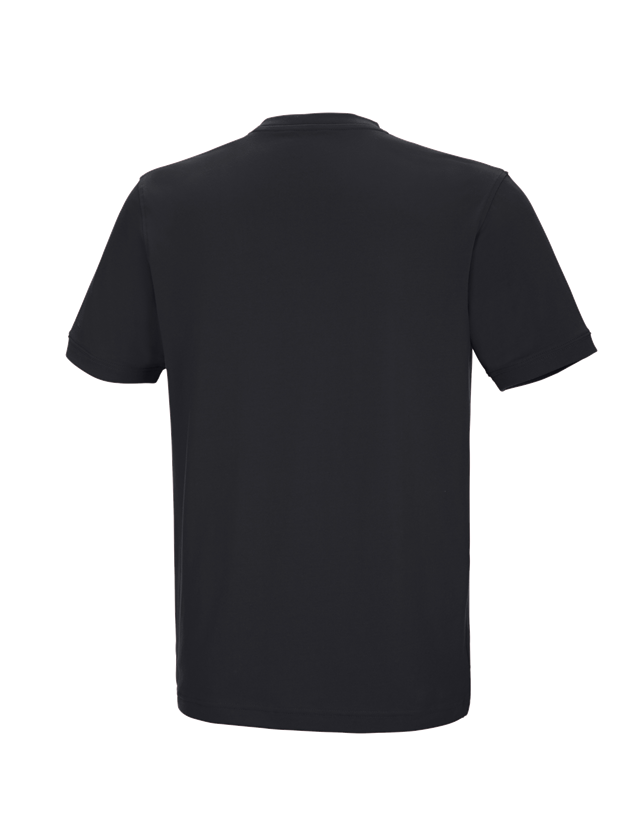 Maglie | Pullover | Camicie: e.s. t-shirt cotton stretch V-Neck + nero 2