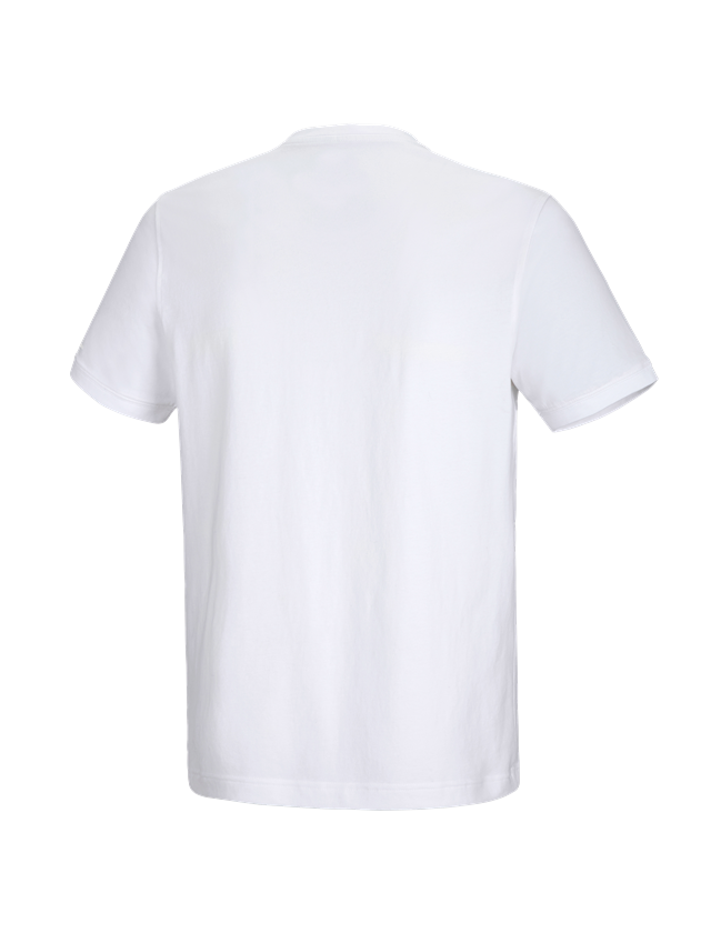 Maglie | Pullover | Camicie: e.s. t-shirt cotton stretch V-Neck + bianco 3