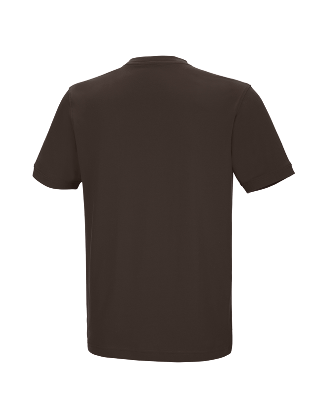 Maglie | Pullover | Camicie: e.s. t-shirt cotton stretch V-Neck + castagna 3