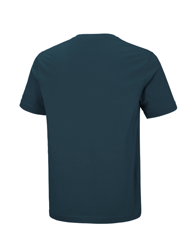 Maglie | Pullover | Camicie: e.s. t-shirt cotton stretch V-Neck + blu mare 1
