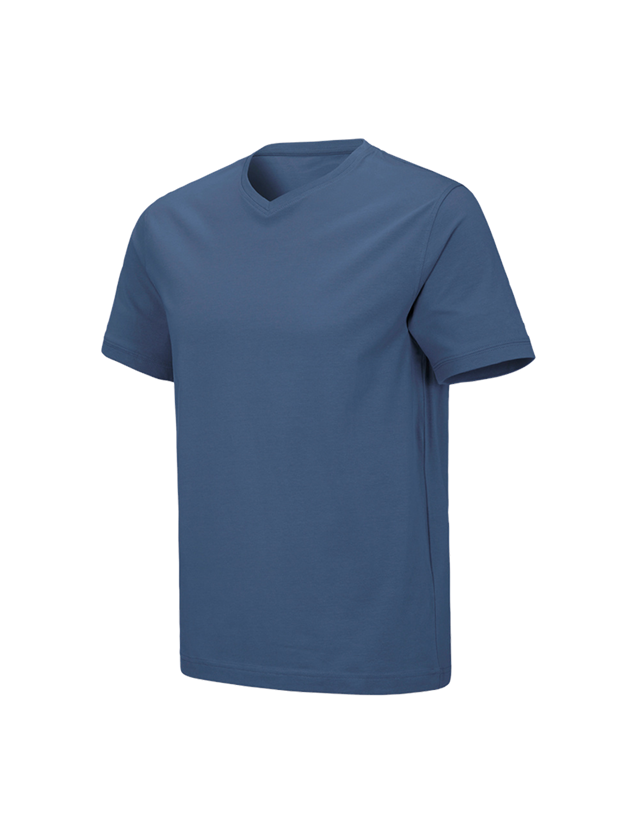 Maglie | Pullover | Camicie: e.s. t-shirt cotton stretch V-Neck + cobalto