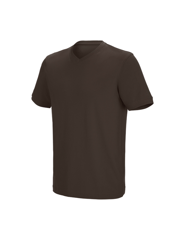 Temi: e.s. t-shirt cotton stretch V-Neck + castagna 2
