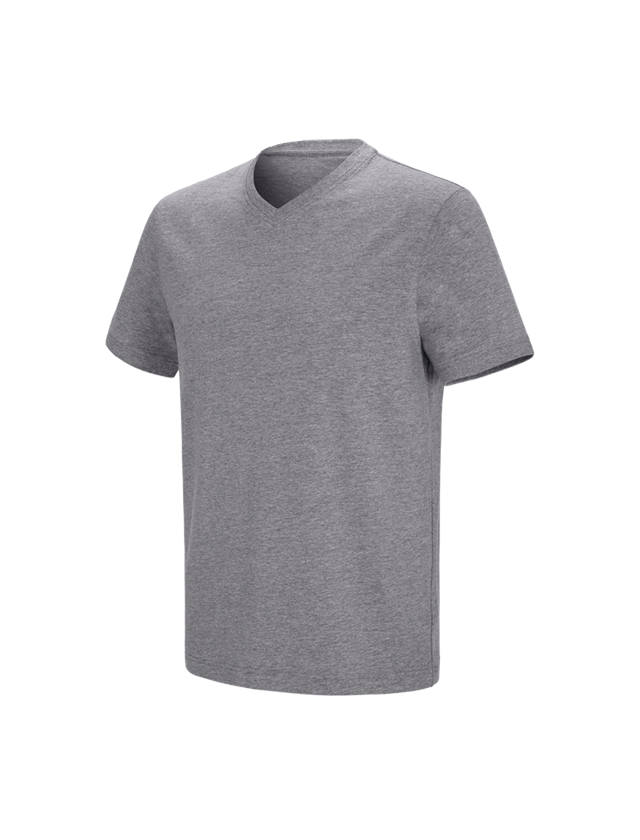 Maglie | Pullover | Camicie: e.s. t-shirt cotton stretch V-Neck + grigio sfumato 2