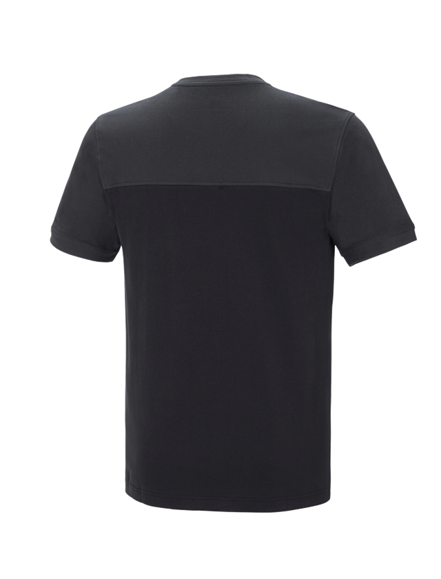 Giardinaggio / Forestale / Agricoltura: e.s. t-shirt cotton stretch bicolor + nero/grafite 3