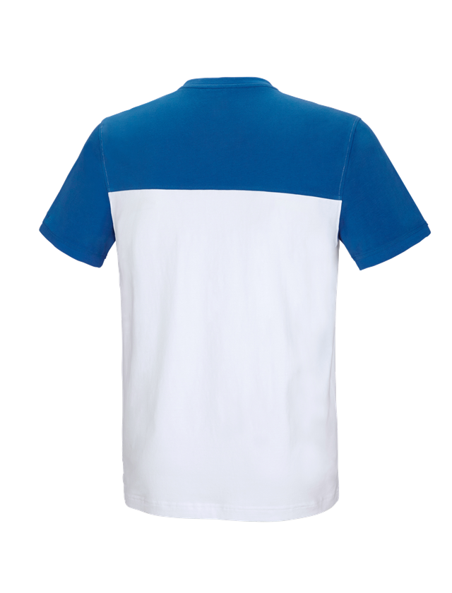 Installateur / Klempner: e.s. T-Shirt cotton stretch bicolor + weiß/enzianblau 3