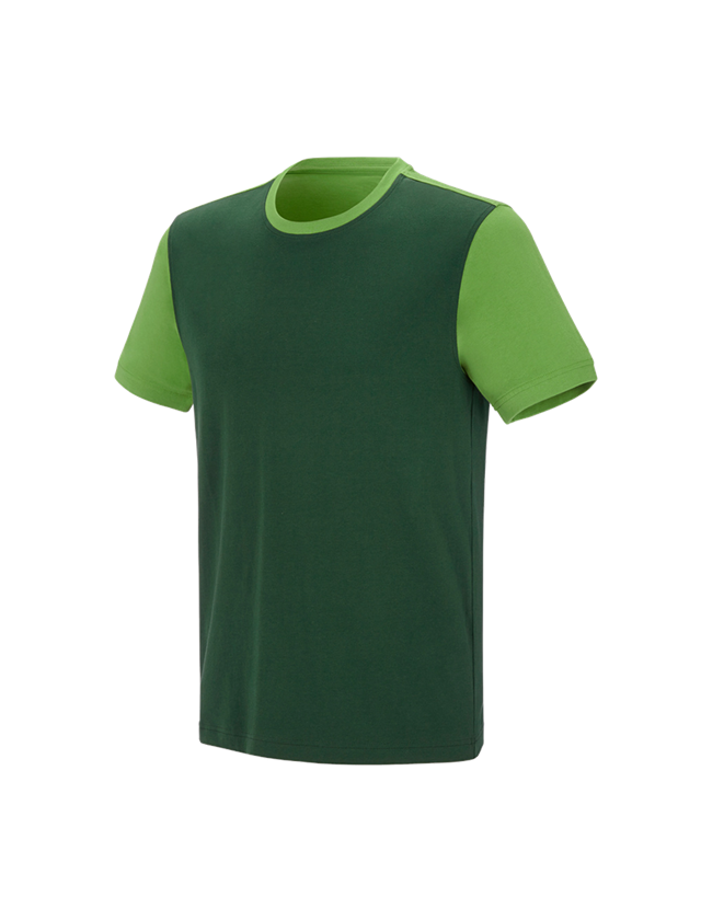 Installateur / Klempner: e.s. T-Shirt cotton stretch bicolor + grün/seegrün 2