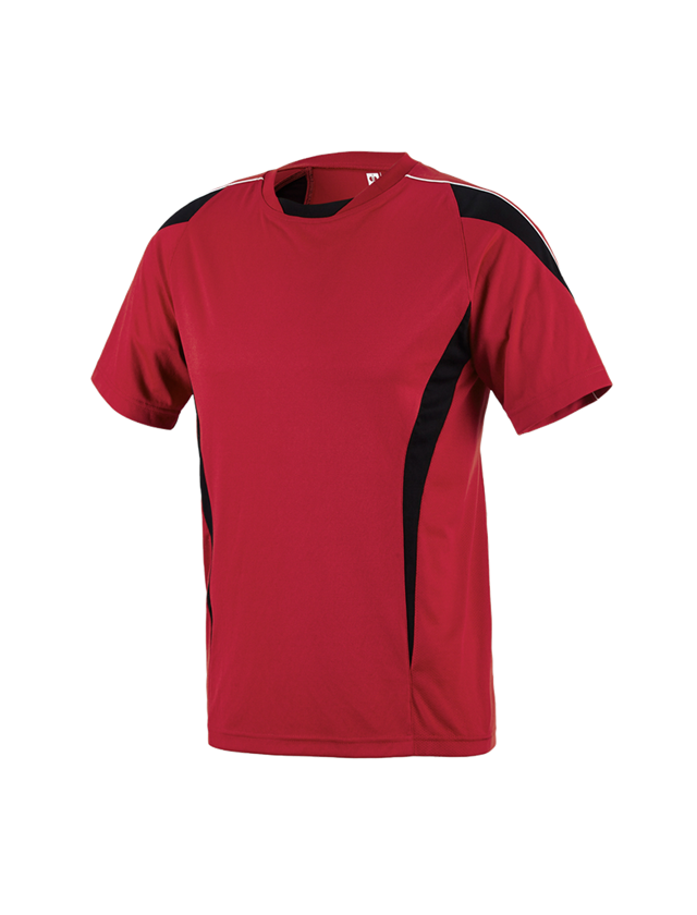 Maglie | Pullover | Camicie: e.s. t-shirt funzionale poly Silverfresh + rosso/nero 1