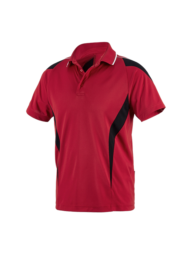 Themen: e.s. Funktions Polo-Shirt poly Silverfresh + rot/schwarz 2