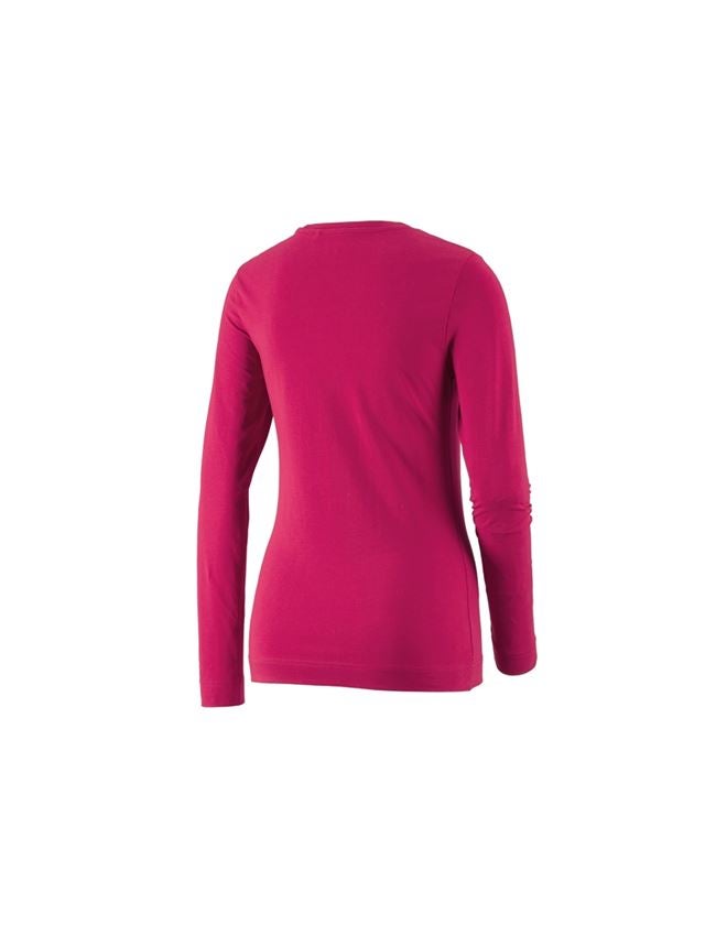 Maglie | Pullover | Bluse: e.s. longsleeve cotton stretch, donna + bacca 1