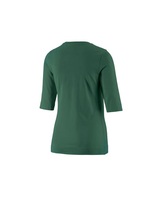 Maglie | Pullover | Bluse: e.s. maglia con manica a 3/4 cotton stretch, donna + verde 1