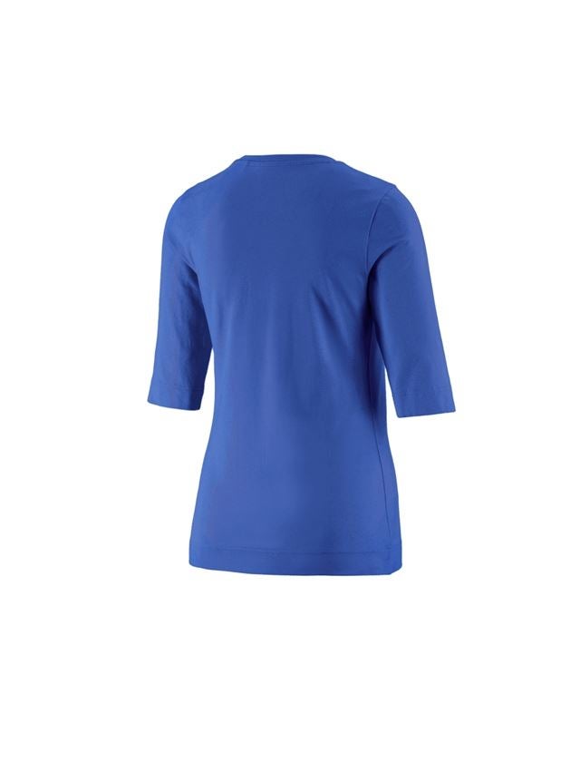 Temi: e.s. maglia con manica a 3/4 cotton stretch, donna + blu reale 1
