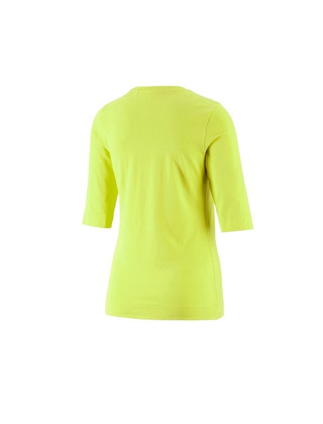 Maglie | Pullover | Bluse: e.s. maglia con manica a 3/4 cotton stretch, donna + verde maggio 1