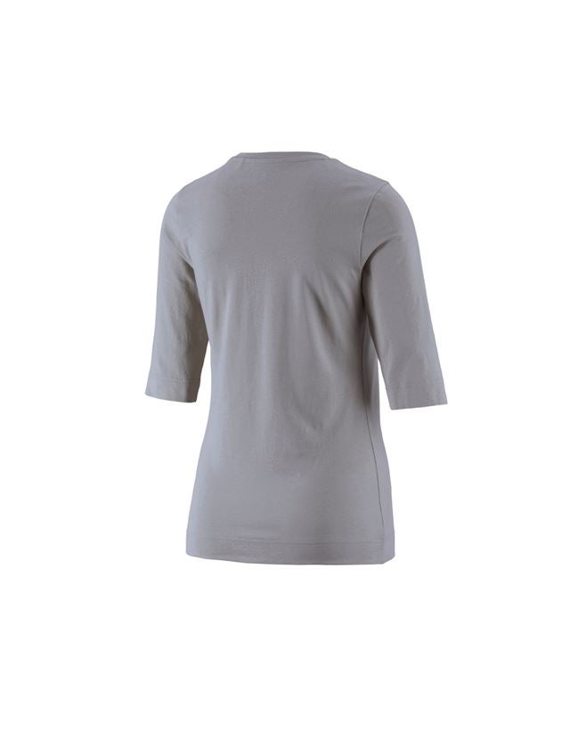 Maglie | Pullover | Bluse: e.s. maglia con manica a 3/4 cotton stretch, donna + platino 1