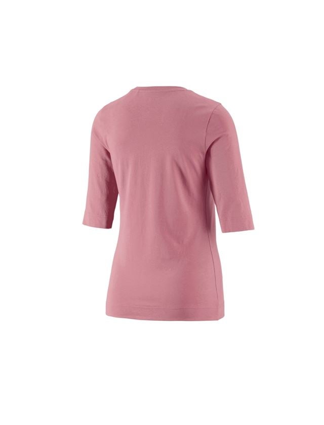 Maglie | Pullover | Bluse: e.s. maglia con manica a 3/4 cotton stretch, donna + rosa antico 1