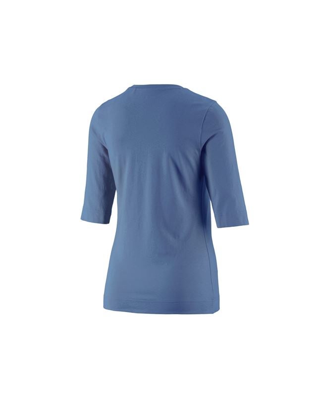 Maglie | Pullover | Bluse: e.s. maglia con manica a 3/4 cotton stretch, donna + cobalto 1