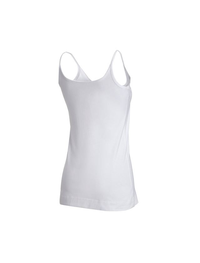 Maglie | Pullover | Bluse: e.s. top con bretelline cotton stretch, donna + bianco 1