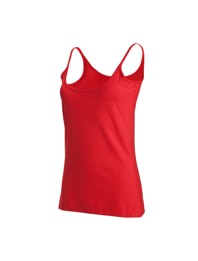 Temi: e.s. top con bretelline cotton stretch, donna + rosso fuoco 2