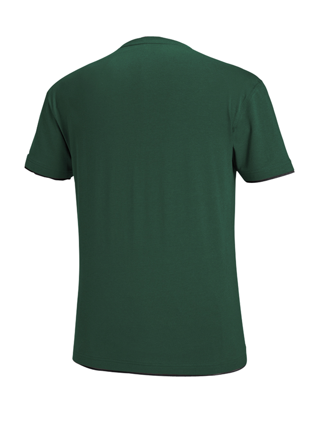 Maglie | Pullover | Camicie: e.s. t-shirt cotton stretch Layer + verde/nero 3
