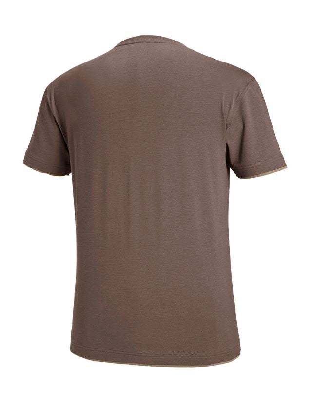 Maglie | Pullover | Camicie: e.s. t-shirt cotton stretch Layer + castagna/nocciola 3