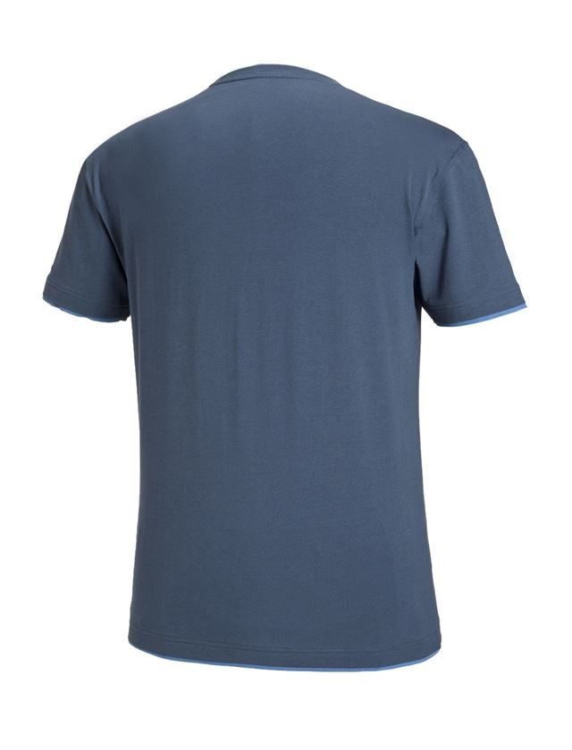 Maglie | Pullover | Camicie: e.s. t-shirt cotton stretch Layer + pacifico/cobalto 2