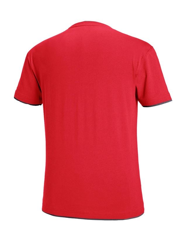 Temi: e.s. t-shirt cotton stretch Layer + rosso fuoco/nero 3