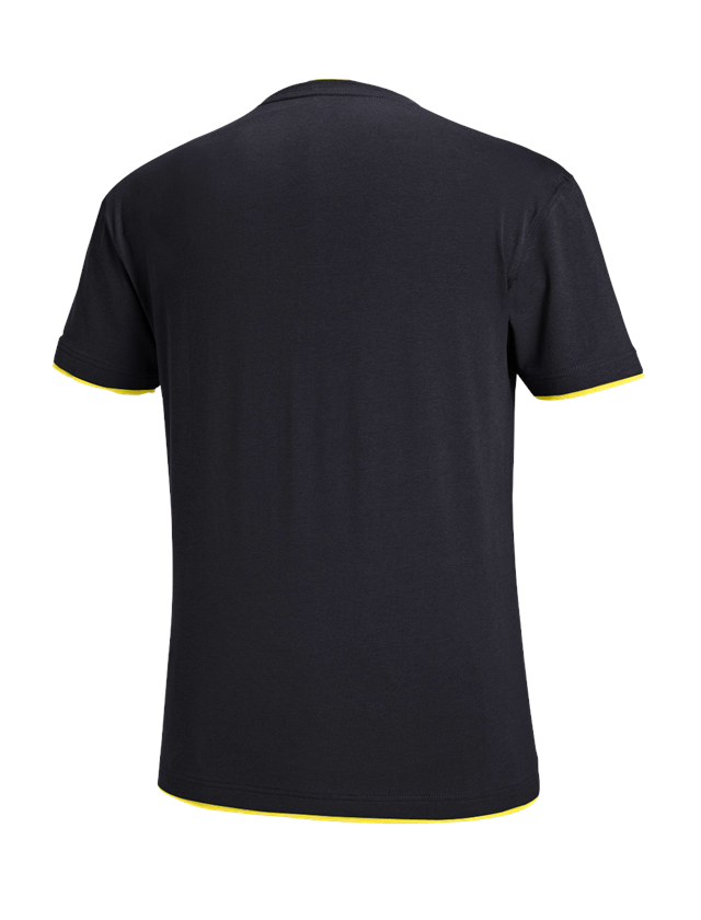 Maglie | Pullover | Camicie: e.s. t-shirt cotton stretch Layer + zaffiro/agrume 1