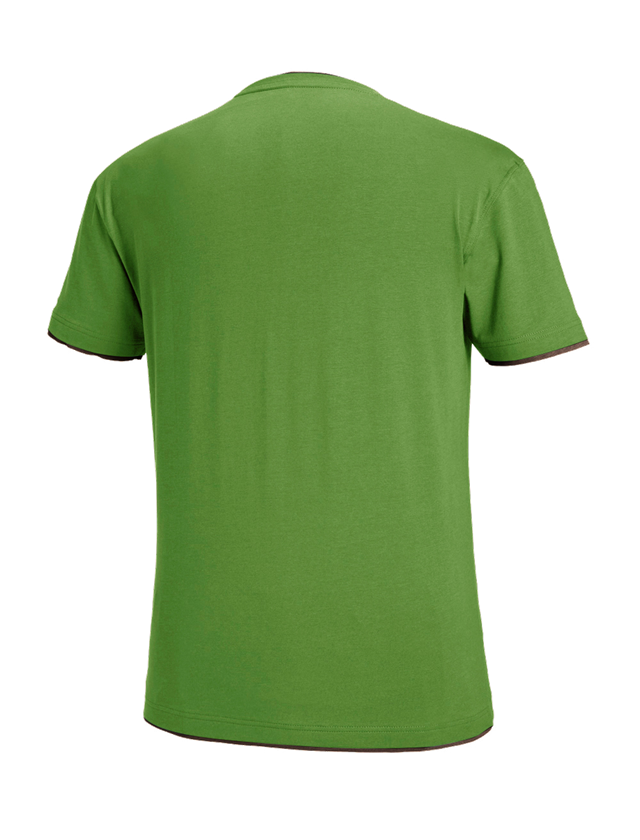 Maglie | Pullover | Camicie: e.s. t-shirt cotton stretch Layer + verde mare/castagna 3